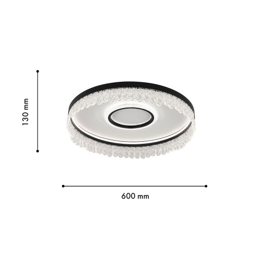 4187-2C, потолочная люстра, D600xH130, LEDx22W + LEDx136W, 7110LM, 3000-6000K, included, remote control Favourite