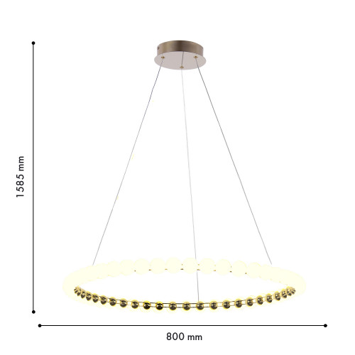 4590-8P, подвесная люстра, D800xH1585, LEDx52W, 4150LM, 4000K, included Favourite