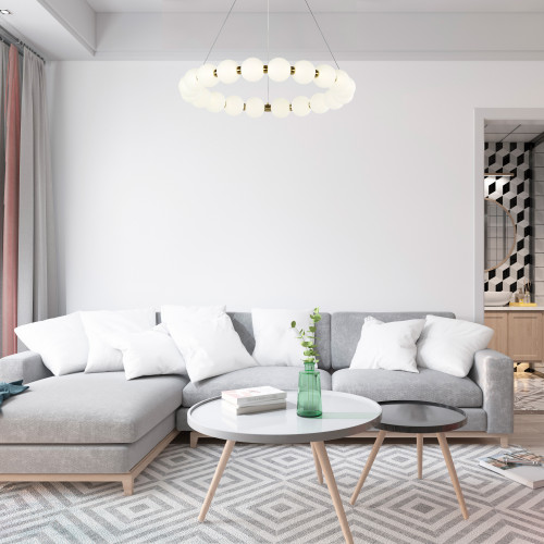 4014-8P, подвесная люстра, D820xH80/1080, LEDx60W, 4800LM, 4000K, included Favourite