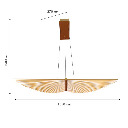 4380-2P, подвесная люстра, L1050xW270xH1500, LEDx60W, 4200LM, 4000K, included Favourite