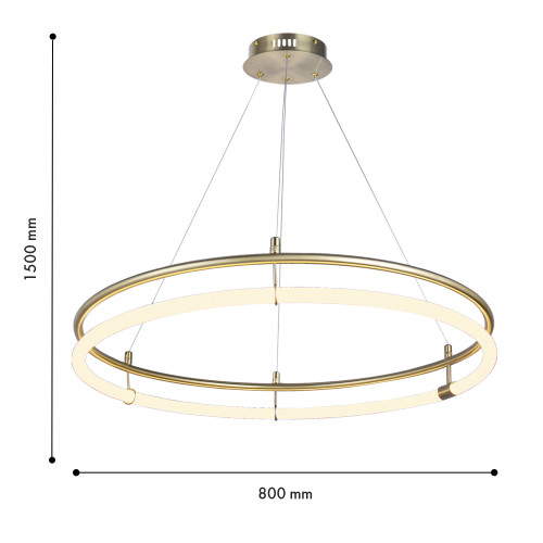 4629-8P, подвесная люстра, D800xH200/1500, LEDx30W, 3460LM, 4000K, included Favourite