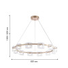 4248-12P, подвесная люстра, D820xH1300/1500, 12xLEDx5W, 1440LM, 4000K, included Favourite