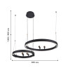 4474-2P, подвесная люстра, D830xH1000/1800, LEDx53W + LEDx33W + 4xLEDx3W, 2075LM, 3000-6500K, included, remote control Favourite