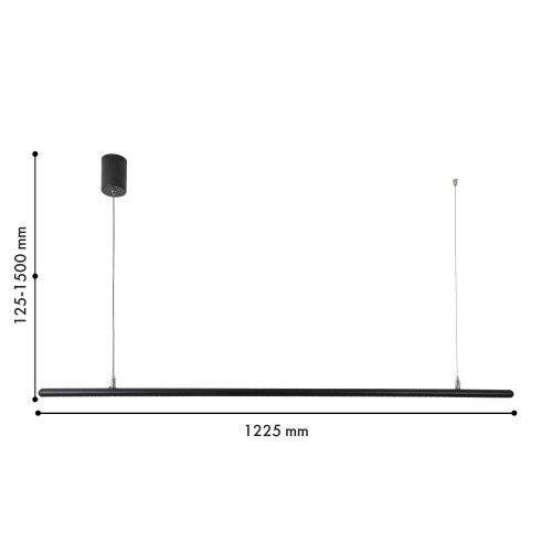 4486-1P, подвесная люстра, L1225xH125/1500, LEDx20W, 1700LM, 4000K, included Favourite