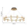4323-12P, подвесная люстра, D800xH170/1800, 12xLEDx3W, 2880LM, 4000K, included Favourite