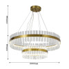 4012-12P, подвесная люстра, D800xH320/1820, LEDx40W + LEDx20W, 4800LM, 3000-6000K, included, remote control Favourite