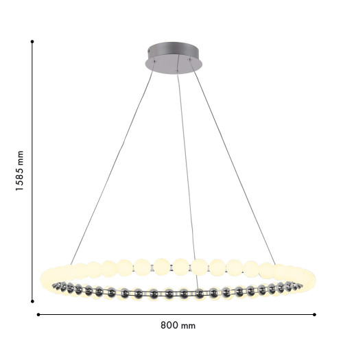 4589-8P, подвесная люстра, D800xH1585, LEDx52W, 4150LM, 4000K, included Favourite