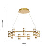 4323-9P, подвесная люстра, D600xH170/1800, 9xLEDx3W, 2160LM, 4000K, included Favourite