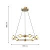 4382-12P, подвесная люстра, D550xH1880, 12xLEDx3.3W, 2800LM, 4000K, CRI>90, included Favourite
