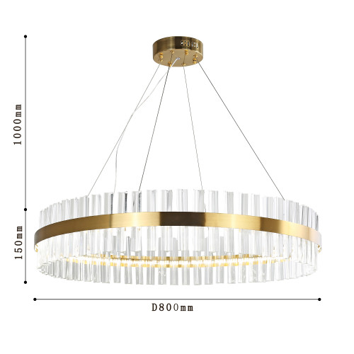 4012-8P, подвесная люстра, D800xH150/1150, LEDx50W, 4000LM, 3000K, included Favourite