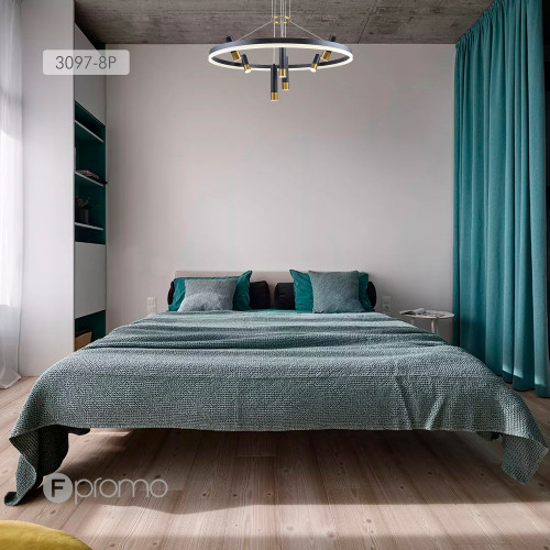 3097-8P, подвесная люстра, D800xH600/1000, LEDx48W + 7xLEDx3W, 4690LM, 4000K, included Favourite