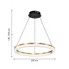 4400-6P, подвесная люстра, D600xH100/1500, LEDx30W, 2625LM, 4000K, IP20, included Favourite