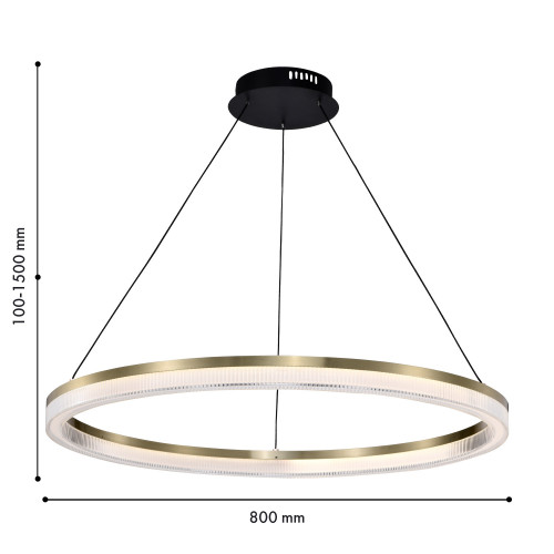 4400-8P, подвесная люстра, D800xH100/1500, LEDx42W, 3675LM, 4000K, IP20, included Favourite
