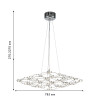 4305-8P, подвесная люстра, D785xH270/2270, LEDx46W, 5580LM, 3000K/4500K/6000K, included, remote control Favourite