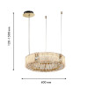 4204-4P, подвесная люстра, D400xH120/1500, LEDx40W, 4000LM, 3000K, included Favourite