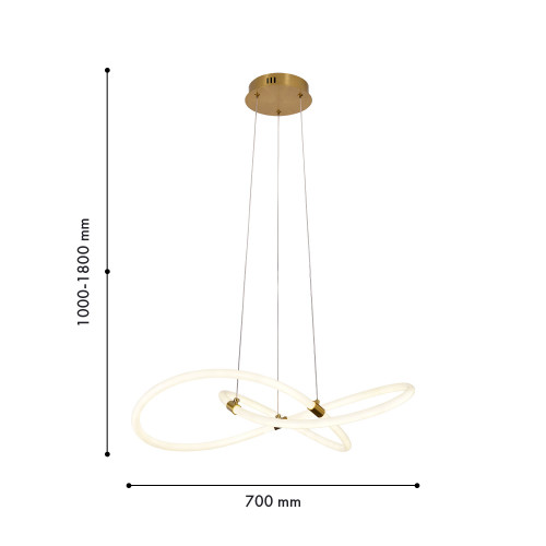 4470-3P, подвесная люстра, D700xH400/1800, LEDx36W, 4000LM, 3000-6500K, included, remote control Favourite