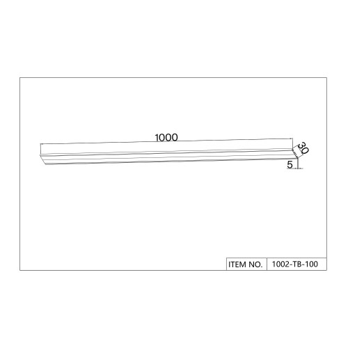 1002-TB-100, шинопровод, L1000xW30xH5, IP20 Favourite