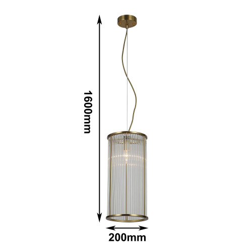 2907-1P, подвес, D200xH400/1600, 1xE14x60W, excluded Favourite
