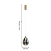 4255-2P, подвес, D220xH490/1990, LEDx4.3W, 520LM, 4000K, included Favourite