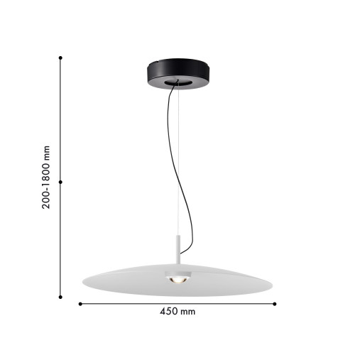 4410-1P, подвес, D450xH200/1800, LEDx8W, 700LM, 4000K, IP20, included Favourite