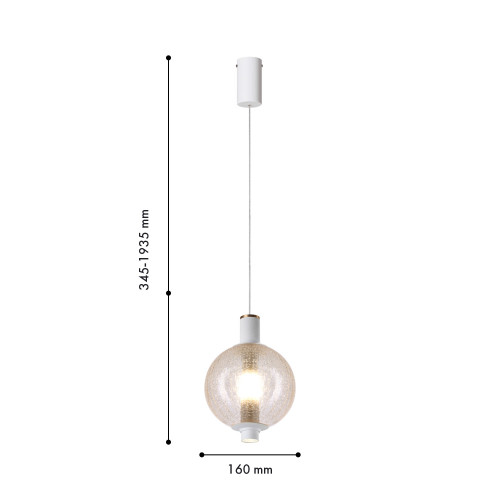 4314-1P, подвес, D160xH345/1935, LEDx9W, 650LM, 4000K, CRI>90, included Favourite