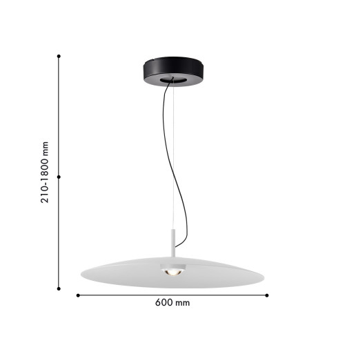 4410-2P, подвес, D600xH210/1800, LEDx12W, 1050LM, 4000K, IP20, included Favourite