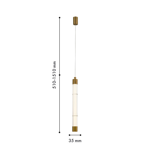 4558-1P, подвес, D35xH510/1510, LEDx4W, 460LM, 4000K, included Favourite