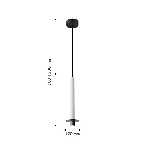 4403-1P, подвес, D120xH500/1500, LEDx6W, 525LM, 4000K, IP20, included Favourite