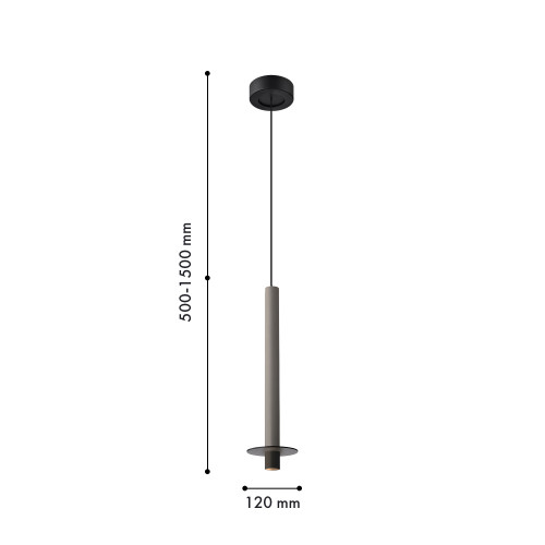4404-1P, подвес, D120xH500/1500, LEDx6W, 525LM, 4000K, IP20, included Favourite