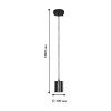 1441-1P, подвес, D100xH1000max, 1xGU10LEDx5W, 400LM, 3000K, included Favourite