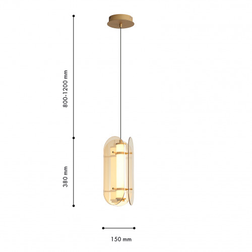 4624-2P, подвес, D190xH420/1925, LEDx16W, 860LM, 3000K, included Favourite