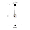 4566-2P, подвес, L300xW150xH1500/2500, LEDx19W, 1200LM, 4000K, included Favourite