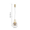 4242-1P, подвес, D260xH500/1800, LEDx6W, 639LM, 4000K, included Favourite