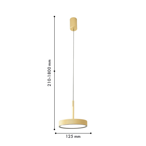 4507-1P, подвес, D125xH210/1800, LEDx10W, 650LM, 4000K, IP20, CRI>90, included Favourite