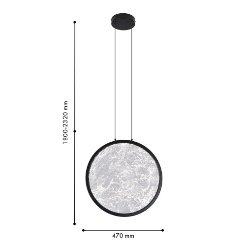 4375-1P, подвес, D470xH1800/2320, LEDx27W, 1620LM, 4000K, CRI>90, included Favourite