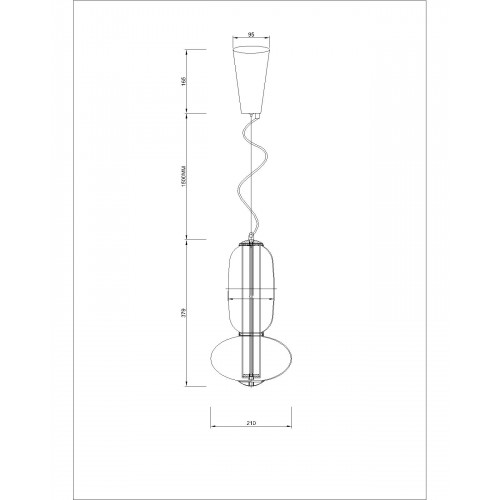 4254-2P, подвес, D210xH545/2045, LEDx12.5W, 1000LM, 4000K, included Favourite
