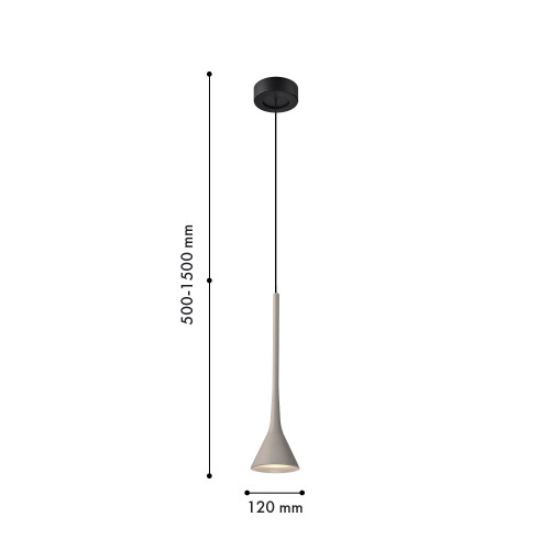 4408-1P, подвес, D120xH500/1500, LEDx6W, 525LM, 4000K, IP20, included Favourite