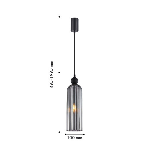 4367-1P, подвес, D100xH495/1995, 1xE14x40W, excluded Favourite