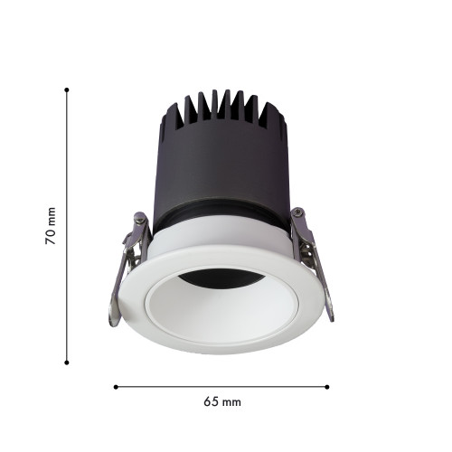 4416-1C, врезной светильник, D65xH70, cutout:D55, LEDx7W, 600LM, 4000K, IP20, CRI>90, beam angle:36, included Favourite