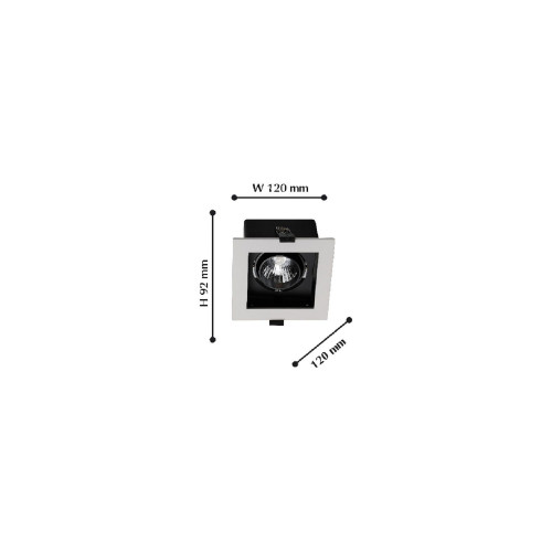 1988-1C, врезной светильник, L120xW120xH92, cutout:L100xW100, LEDx10W, BEAM ANGLE:24°, 350° ROTATION, 800LM, 4000K, included Favourite