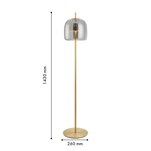 4234-1F, напольный светильник, D260xH1430, LEDx21W, 1000LM, 4000K, included, switch Favourite
