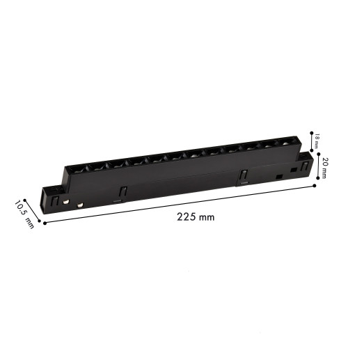 4577-1U, трековый светильник, L226xW10.5xH18, LEDx10W, 48V, 410LM, 2700-5700K, CRI>90, beam angle:30, included Favourite