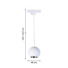4228-1P, трековый светильник, D80xH1650, LEDx8W, 42V, 400LM, 3000-6000K, CRI>90, included Favourite