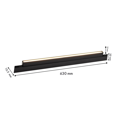 4580-1U, трековый светильник, L630xW10.5xH18, LEDx16W, 48V, 570LM, 2700-5700K, CRI>90, beam angle:100, included Favourite