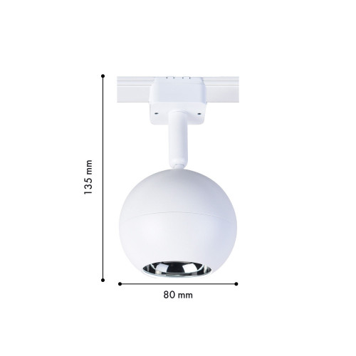 4228-1U, трековый светильник, D80xH135, LEDx8W, 42V, 500LM, 3000-6000K, CRI>90, included Favourite