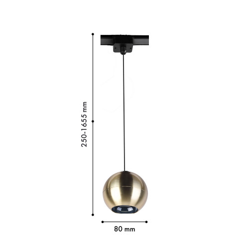 4229-1P, трековый светильник, D80xH1650, LEDx8W, 42V, 400LM, 3000-6000K, CRI>90, included Favourite