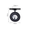 4230-1U, трековый светильник, D130xH160, LEDx8W, 42V, 550LM, 3000-6000K, CRI>90, included Favourite