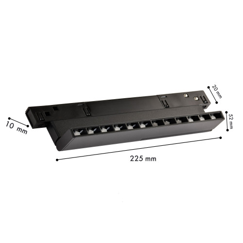 4574-1U, трековый светильник, L226xW10.5xH52, LEDx10W, 48V, 410LM, 2700-5700K, CRI>90, beam angle:30, included Favourite