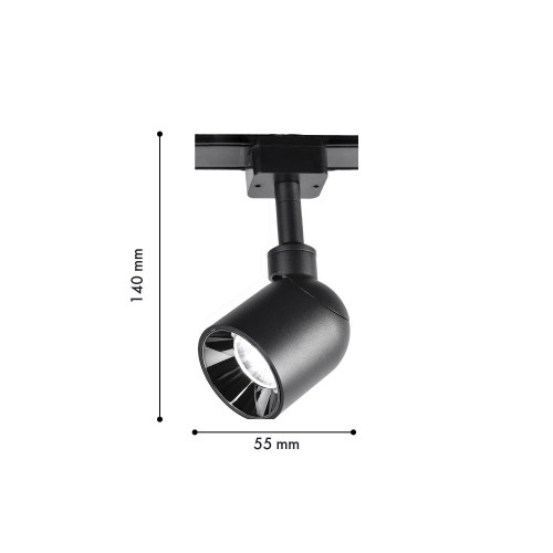 4232-1U, трековый светильник, D55xH140, LEDx8W, 42V, 600LM, 3000-6000K, CRI>90, included Favourite