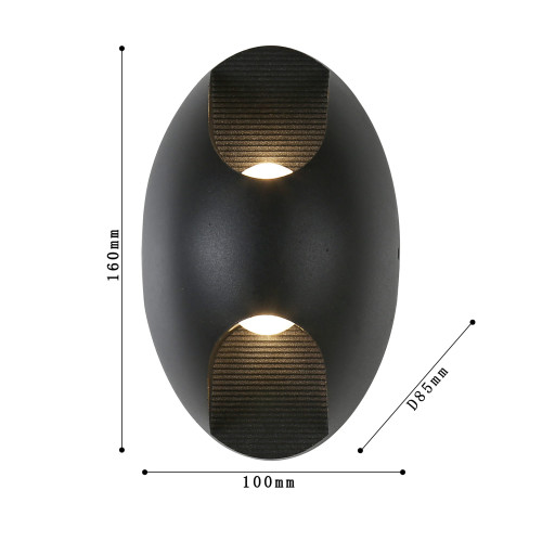 2685-2W, уличный светильник, D85xW100xH160, 2xLEDx3W, 480LM, 3000K, IP54, included Favourite
